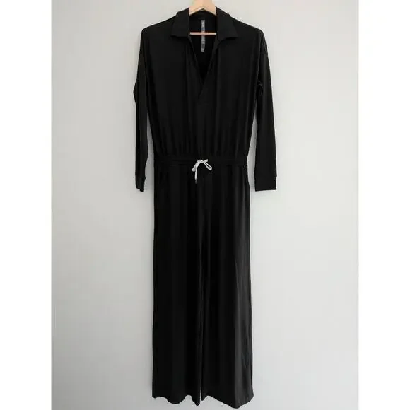 Vuori Lux Intentions Jumpsuit Black Long Sleeve Jumpsuit | Vuori Size Medium - Picture 3 of 7